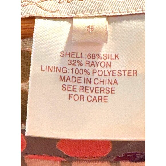 LaRok Silk Blend Tunic Dress Velvet Dot Ruched Sheer Sleeve Boho Chic Size Small - Picture 9 of 10